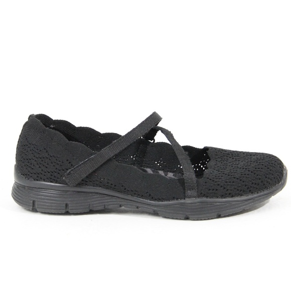 Skechers Mary Jane Shoes Women Flat Seager Strike - Picture 2 of 9
